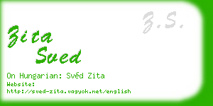 zita sved business card